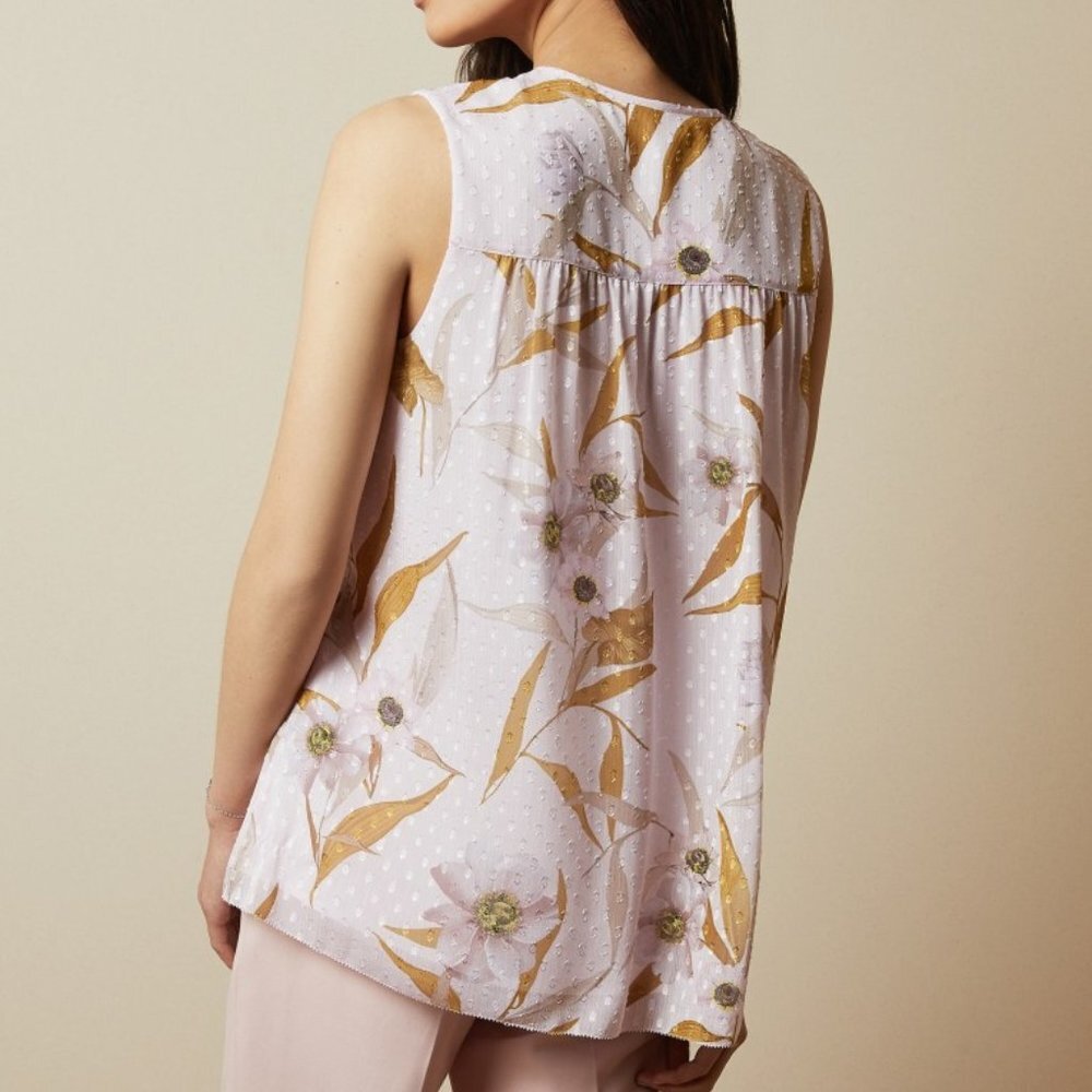 NWT Ted Baker Pink JIYLENA Cabana Sleeveless Top - Picture 3 of 10